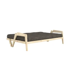 Karup Design Grab Bäddsoffa Clear Lacquered/Mellow Brown 204cm