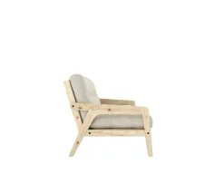 Karup Design Grab Bäddsoffa Clear Lacquered/Soft Chalk 204cm