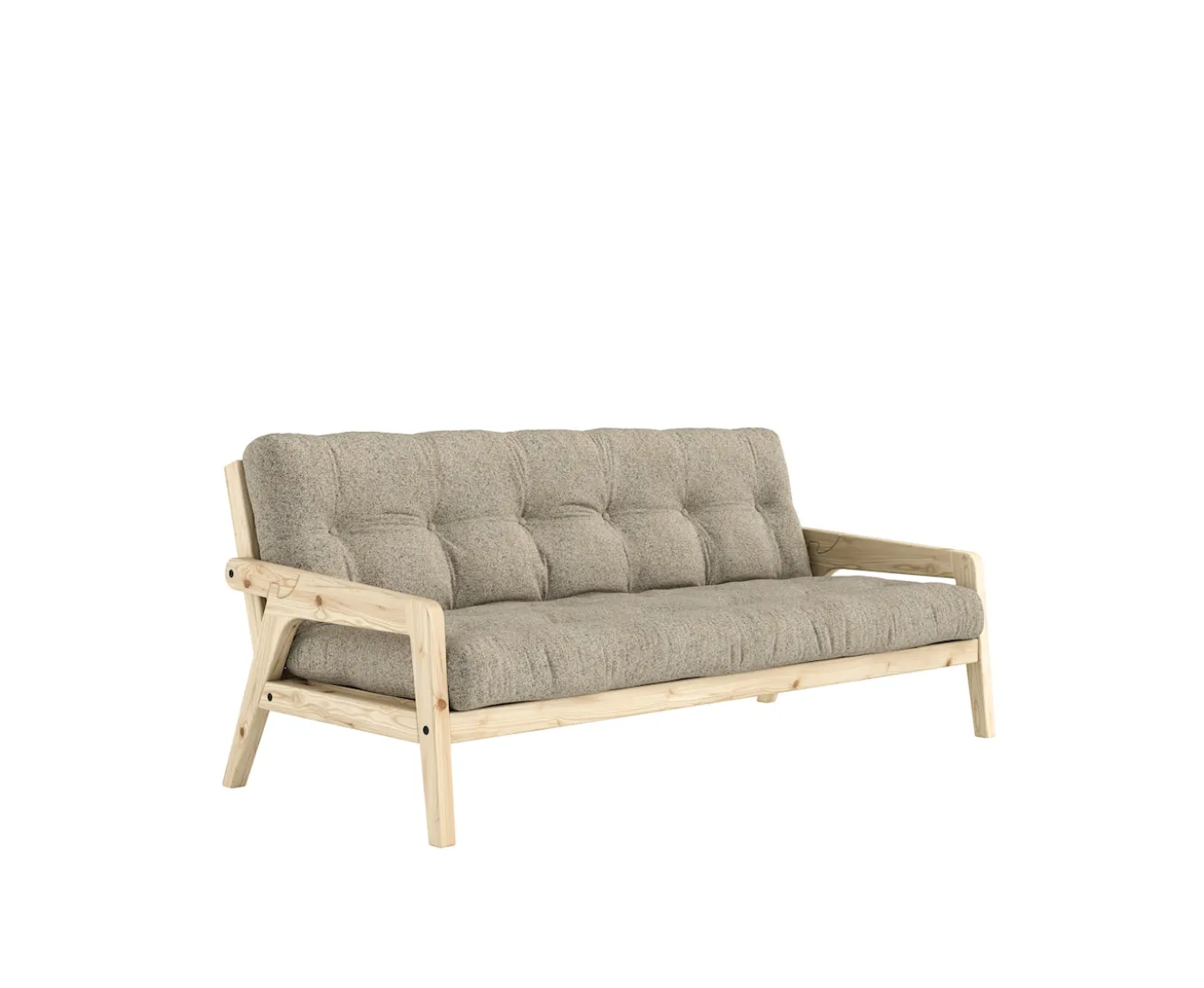 Karup Design Grab Bäddsoffa Clear Lacquered/Warm Sand 204cm