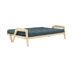 Karup Design Grab Bäddsoffa Natur/Petrol Blue 204cm