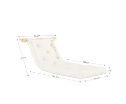 Karup Design Hooked Bäddfotölj Raw Soft Chalk 75x200