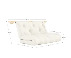 Karup Design Hooked Bäddsoffa Natur/Natural 135x200