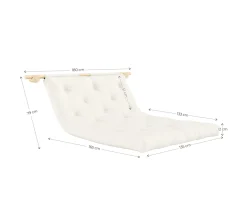 Karup Design Hooked Bäddsoffa Raw Soft Chalk 135x200