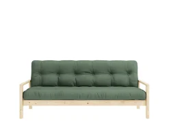 Karup Design Knob Bäddsoffa Natur/Olive Green 190cm