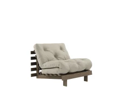 Karup Design Roots Bäddfåtölj Brun/Linen 90cm