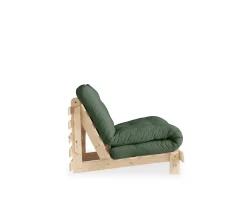 Karup Design Roots Bäddfåtölj Natur/Olive Green 90cm
