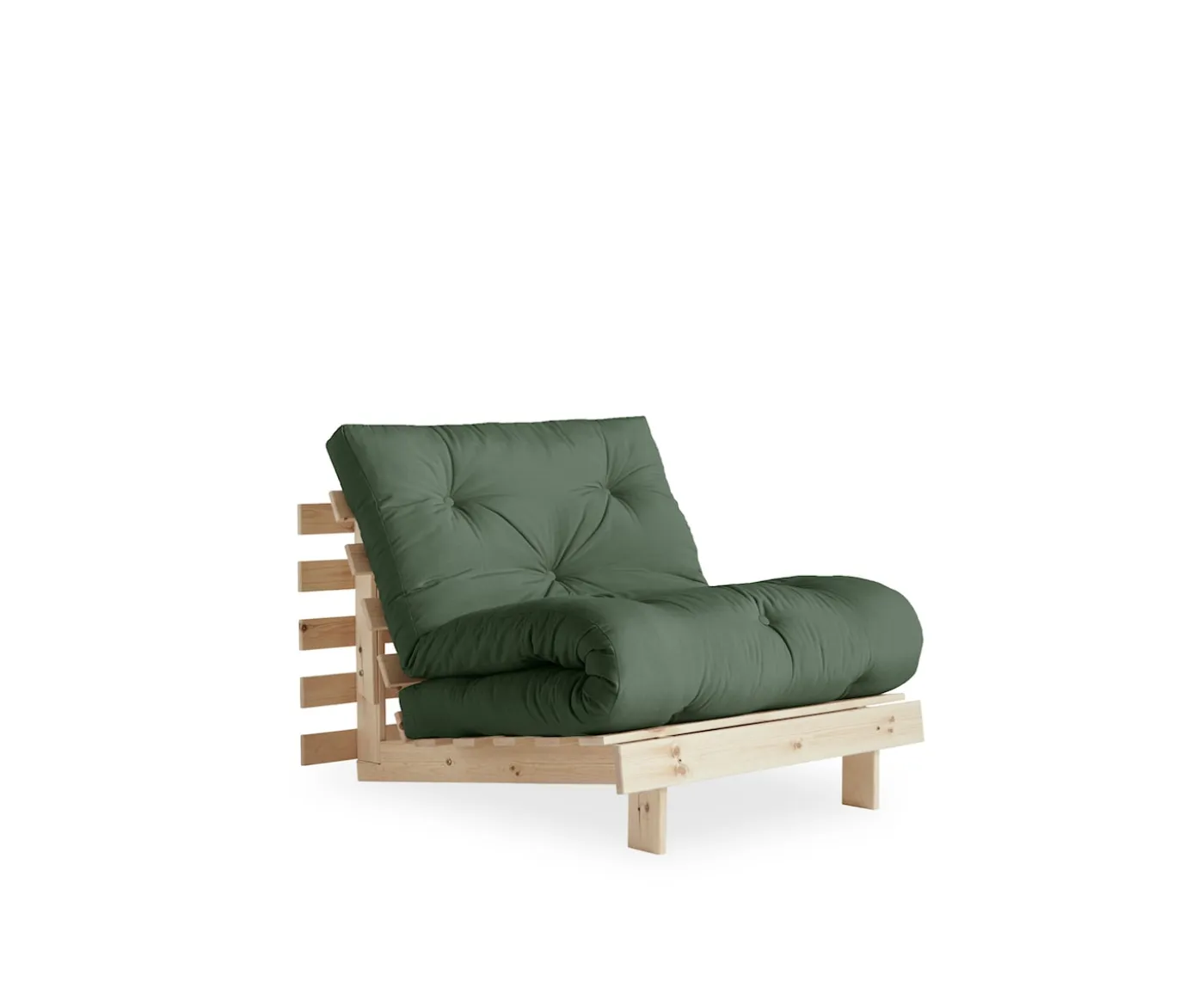 Karup Design Roots Bäddfåtölj Natur/Olive Green 90cm