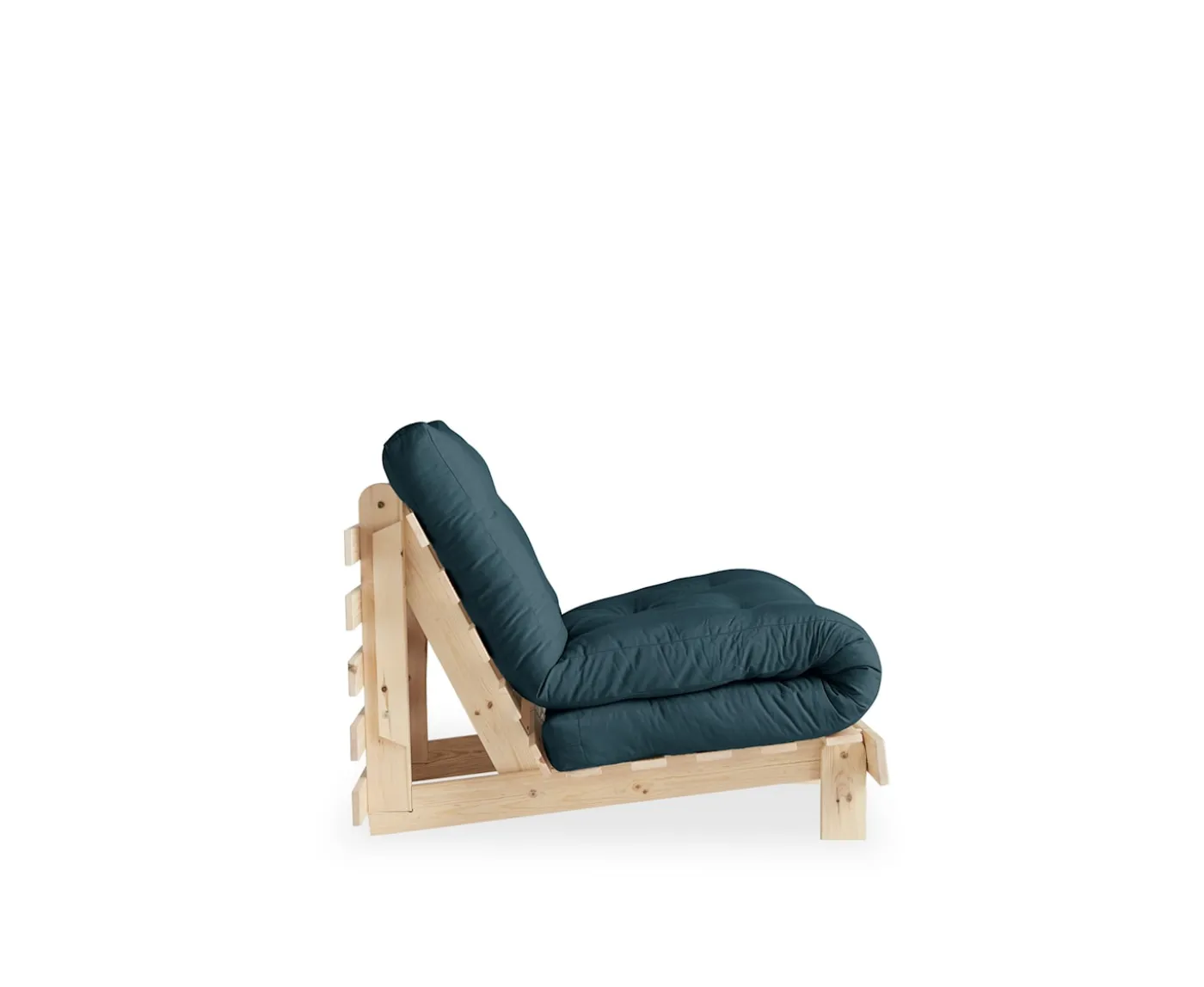 Karup Design Roots Bäddfåtölj Natur/Petrol Blue 90cm