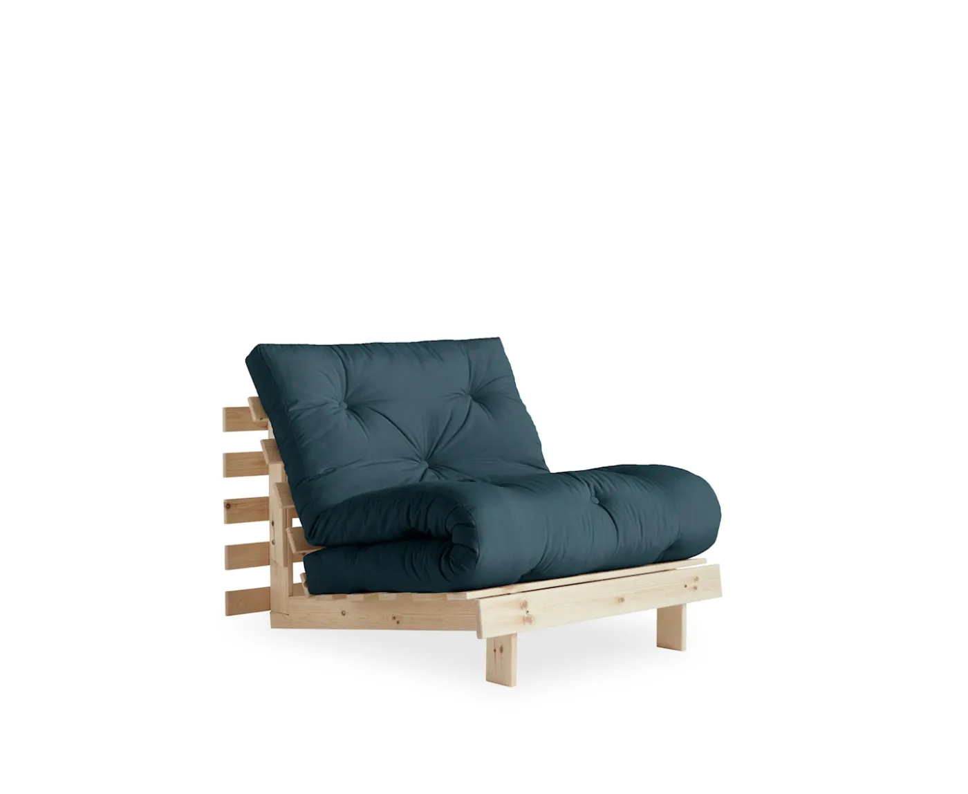 Karup Design Roots Bäddfåtölj Natur/Petrol Blue 90cm