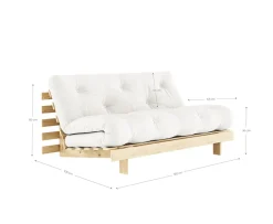 Karup Design Roots Bäddsoffa Brun/Dark Grey 160cm