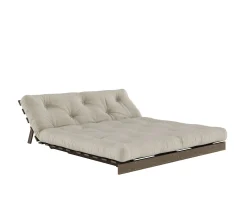 Karup Design Roots Bäddsoffa Brun/Linen 160cm