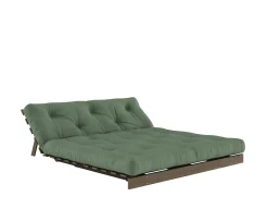 Karup Design Roots Bäddsoffa Brun/Olive Green 160cm