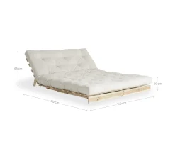 Karup Design Roots Bäddsoffa Natur/Mocca 140cm