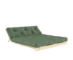 Karup Design Roots Bäddsoffa Natur/Olive Green 160cm