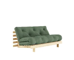 Karup Design Roots Bäddsoffa Natur/Olive Green 160cm