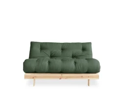 Karup Design Roots Bäddsoffa Natur/Olive Green 140cm
