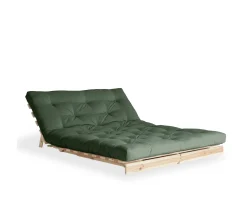 Karup Design Roots Bäddsoffa Natur/Olive Green 140cm