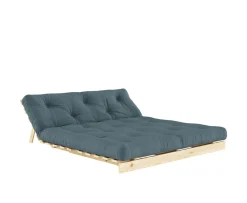 Karup Design Roots Bäddsoffa Natur/Petrol Blue 160cm