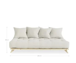 Karup Design Senza Bäddsoffa Natur/Mocca 200cm