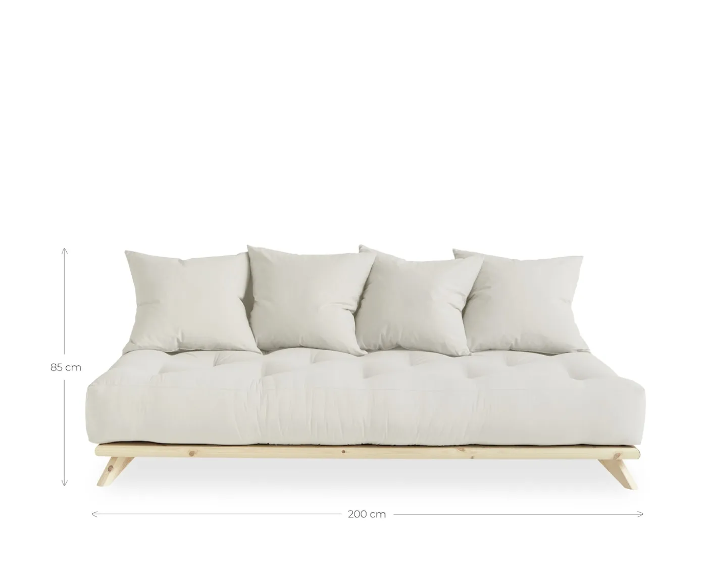 Karup Design Senza Bäddsoffa Natur/Mocca 200cm