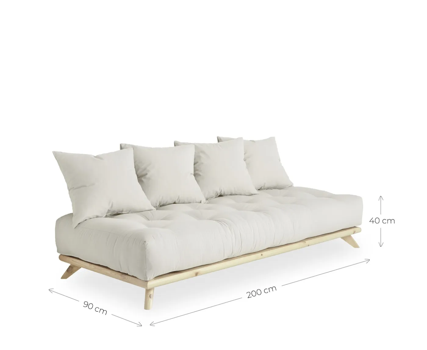 Karup Design Senza Bäddsoffa Natur/Mocca 200cm