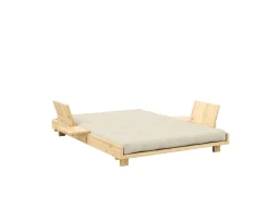 Karup Design Social Bäddsoffa Natur/Beige 140cm inkl 2 Ryggstöd/Sidobord