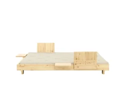Karup Design Social Bäddsoffa Natur/Beige 140cm inkl 2 Ryggstöd/Sidobord