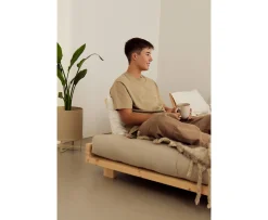 Karup Design Social Bäddsoffa Natur/Beige 140cm inkl 4 Ryggstöd/Sidobord