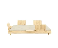 Karup Design Social Bäddsoffa Natur/Beige 140cm inkl 4 Ryggstöd/Sidobord