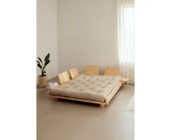 Karup Design Social Bäddsoffa Natur/Beige 140cm inkl 4 Ryggstöd/Sidobord
