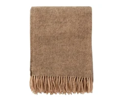 Klippan Yllefabrik Gotland Ullpläd Beige