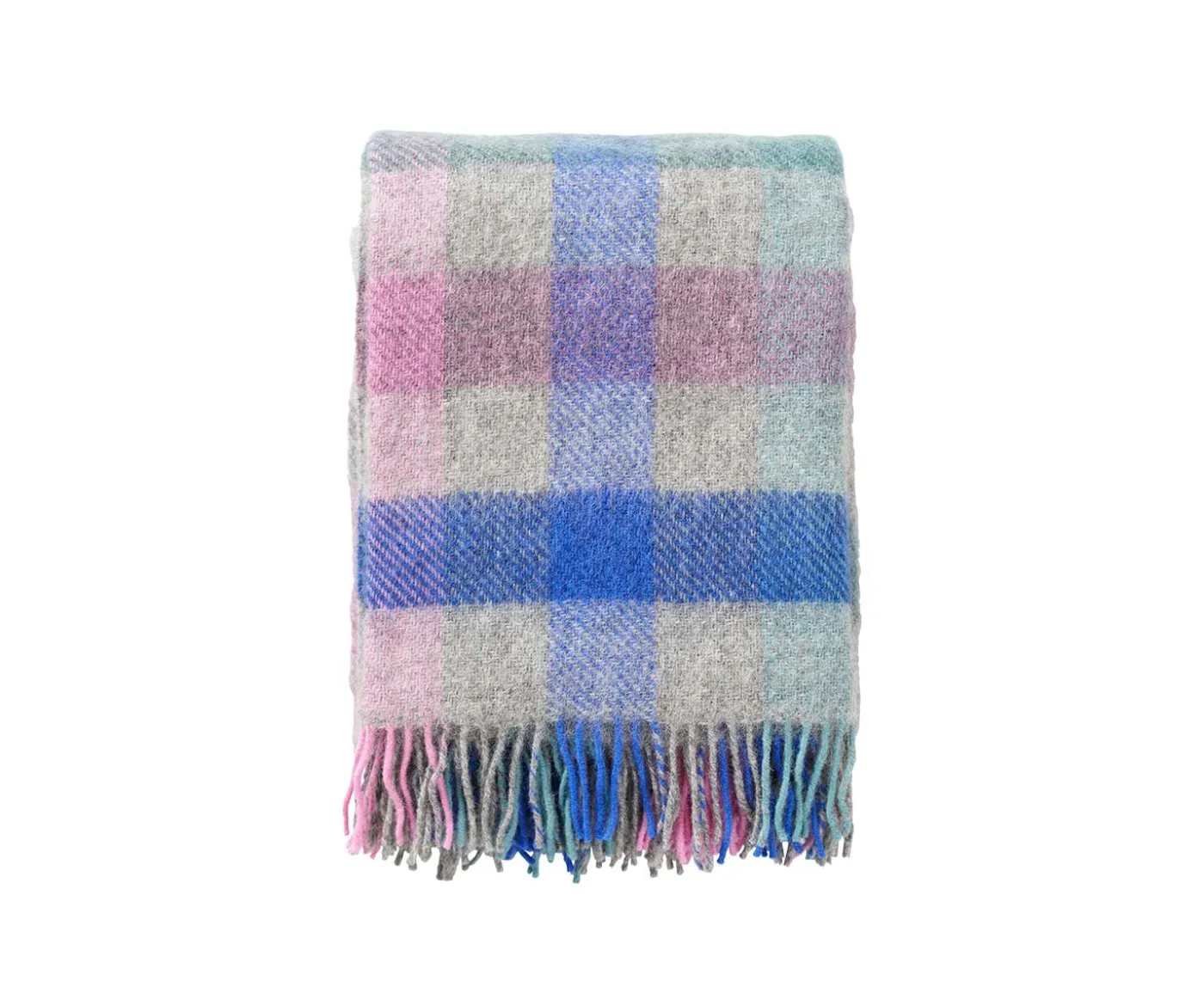 Klippan Yllefabrik Gotland Ullpläd Multi Pastel