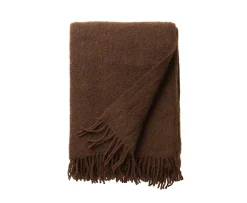 Klippan Yllefabrik Gotland Ullpläd Walnut