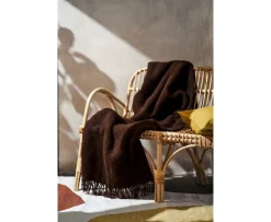 Klippan Yllefabrik Gotland Ullpläd Walnut