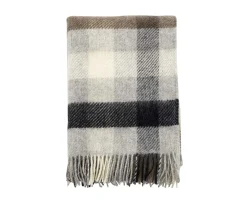 Klippan Yllefabrik Gotland Ullpläd Multi Grey