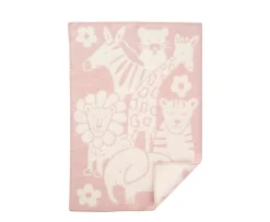 Klippan Yllefabrik Picnic Ekologisk Ullpläd 65x90 Rosa
