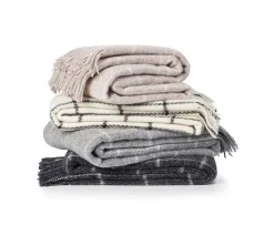 Klippan Yllefabrik Vinga Ullpläd Beige