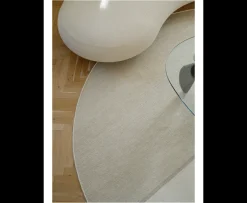 Linie Design Magnetize Rund Ullmatta Beige Ø250