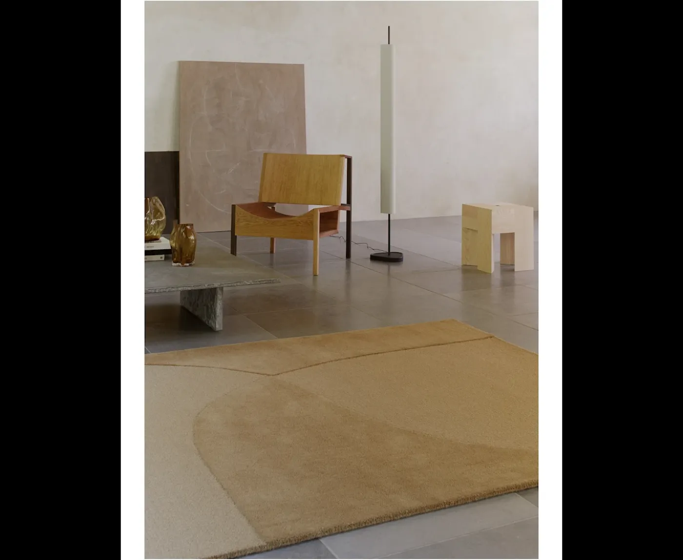Linie Design Split Plains Ullmatta Mustard 170x240
