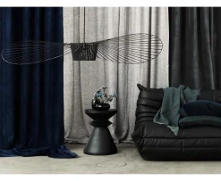 Linum Intermezzo Gardinlängd Linne Dark Charcoal Grey 290cm
