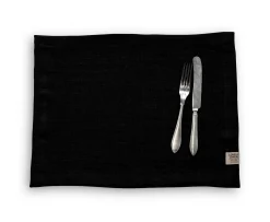 Lovely Linen Classic Tablett Linne Black 37x50