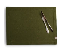 Lovely Linen Classic Tablett Linne Olive Green 37x50