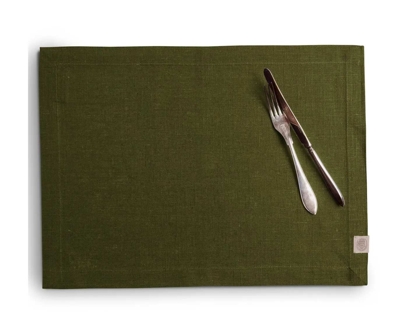 Lovely Linen Classic Tablett Linne Olive Green 37x50
