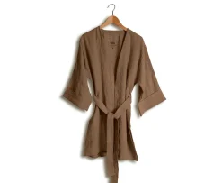 Lovely Linen Kimono Long Almond M