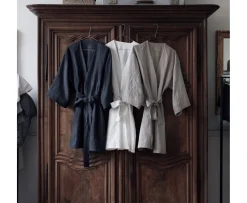 Lovely Linen Kimono Long Grey L