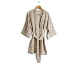 Lovely Linen Kimono Long Natural Beige L