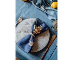 Lovely Linen Lovely Linneduk Dusty Blue 145x380