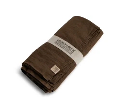 Lovely Linen Lovely Linneduk Chocolate 145x380