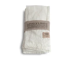Lovely Linen Lovely Servett Linne Off-White 4-Pack
