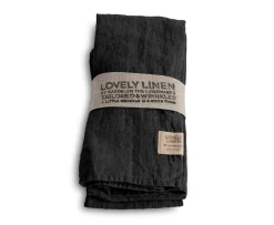 Lovely Linen Lovely Servett Linne Dark Grey 4-Pack